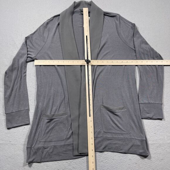 Ann Taylor LOFT Cardigan Sweater Women's XL Open Front Gray Modal Wool‎ NWT - Picture 4 of 9
